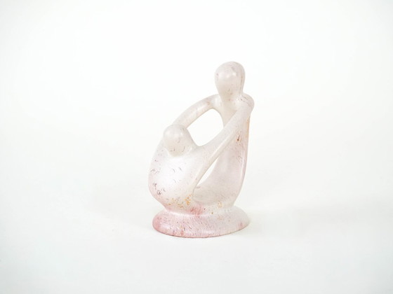 Image 1 of Sculpture abstraite représentant une figure avec un enfant, design danois, années 1980, fabriquée au Danemark