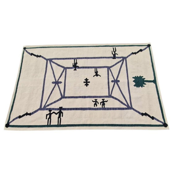 Diego Giacometti Tapestry | La Rencontre | Handwoven Wool Art Textile | Unique Piece | 101 × 68 in (photo 10 of 12)