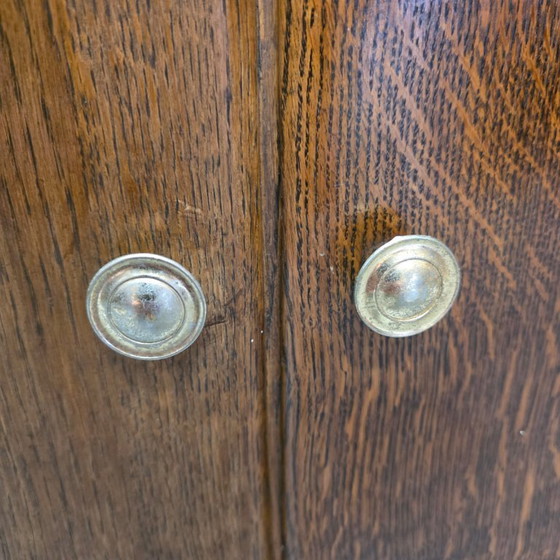 Image 1 of Art Deco bedside table with marble top