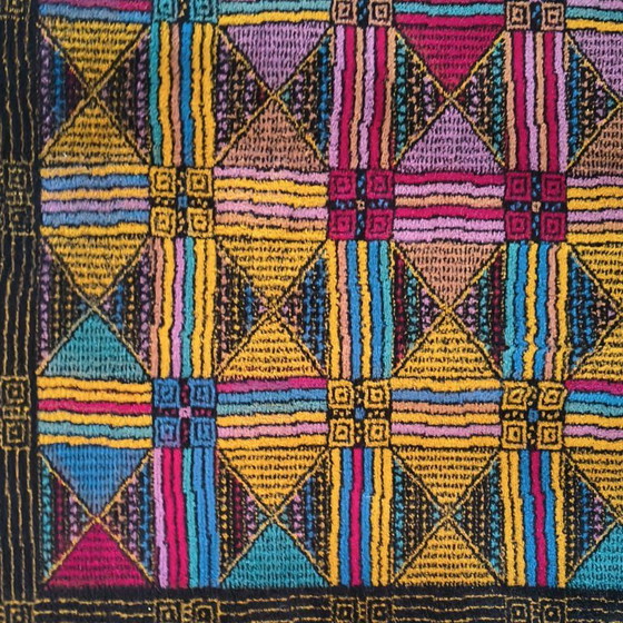 Image 1 of Magnifique tapis géométrique italien en laine des années 1980, signé Missoni pour T&J Vestor