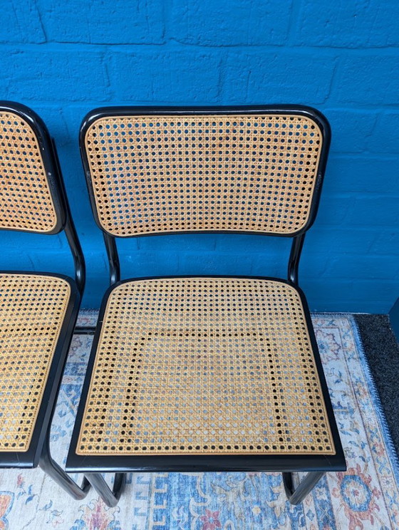 4x Vintage black Cesca chairs – Dining chairs, Metal, Rattan (photo 12 of 21)
