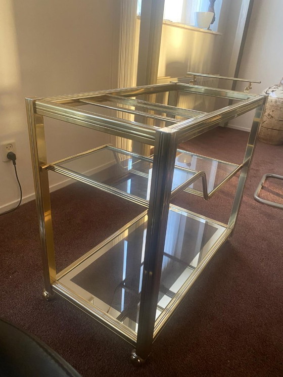 Image 1 of Carrello bar/tavolo da portata antico francese Pierre Vandel