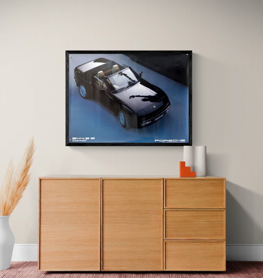 🚗 Original vintage 1988 Porsche 944 S2 Cabriolet “Statue of Liberty”  Poster / Plakat - XL 76 × 102 cm