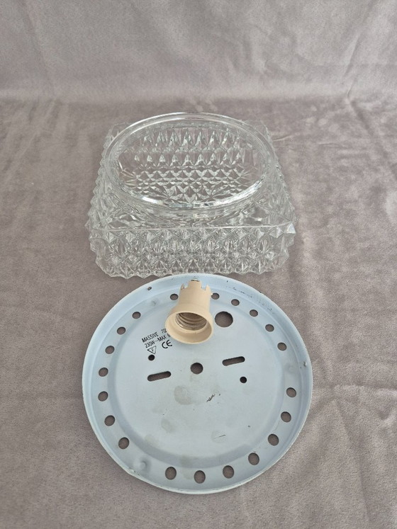 Image 1 of Vintage MASSIVE 70572 Crystal Ceiling/Wall Light | 20x20cm | E27 | Elegant Glass Fixture