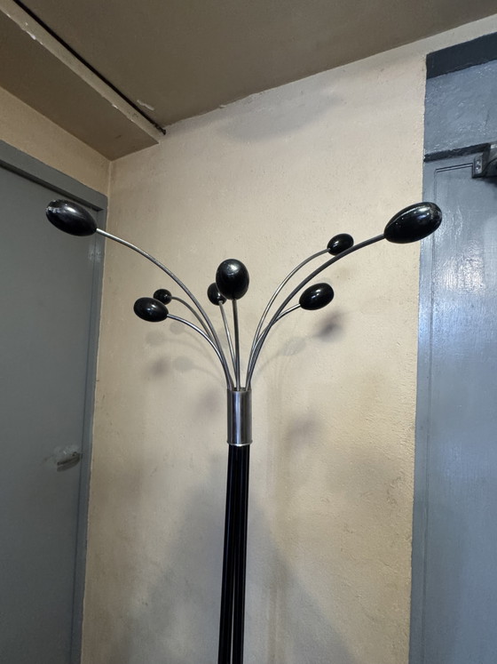 Appendiabiti di design italiano – Metallo cromato e laccato nero – Anni '60-'70 (photo 7 of 13)