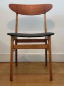 Ensemble de 4 chaises à repas vintage danoises modèle 210 par Farstrup