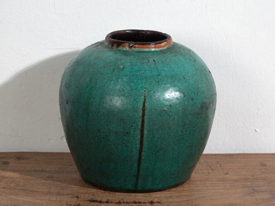 Antique turquoise green vase (c.1820) #32 – Ceramic (photo 25 of 34)