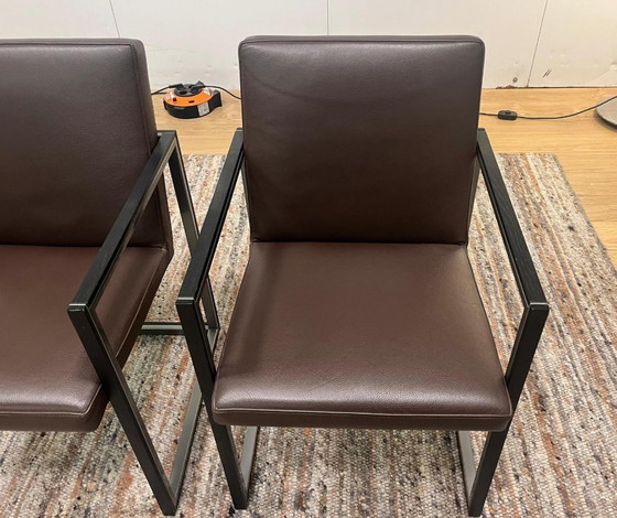 Image 1 of NIEUWSTAAT 4x Leolux Window Eetkamerstoel Leer