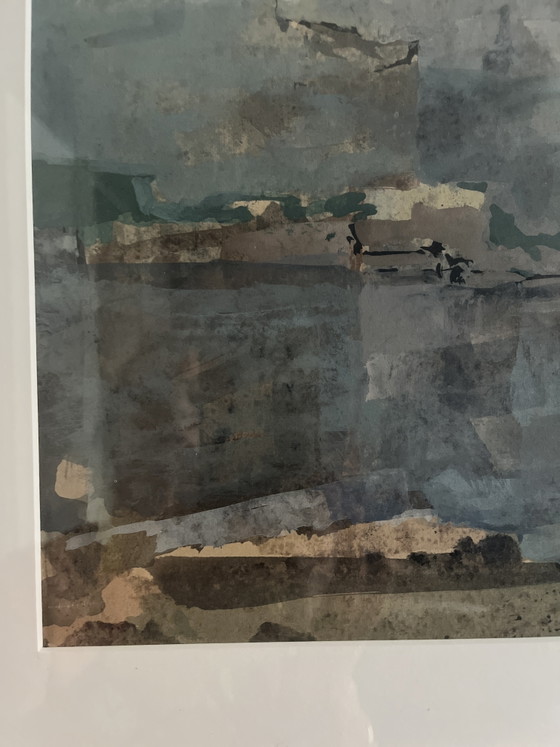 Jan Miechiels gouache Rivier – Arte, Vetro, Carta (photo 2 of 6)