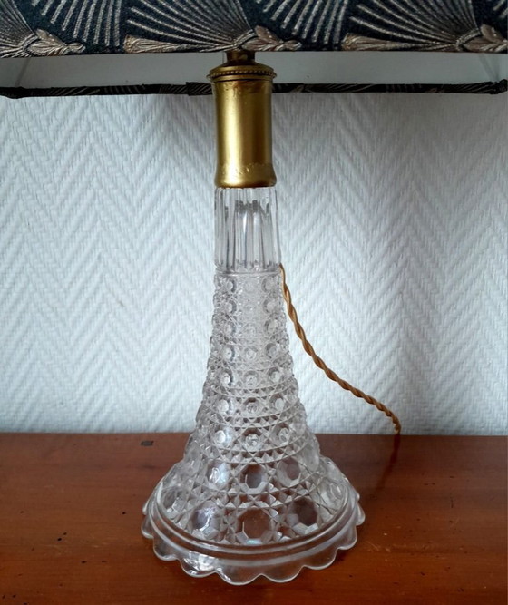 Image 1 of Art Deco lamp with custom-made rectangular lampshade