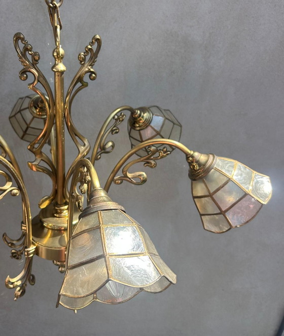 Lustre vintage italien en laiton – Brass (photo 5 of 10)