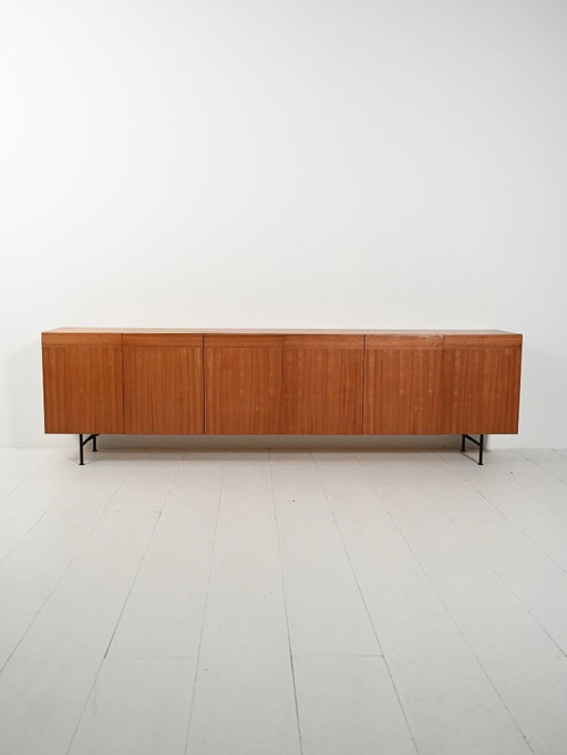 Sideboard in teak with six doors attributed to Nils Jonsson