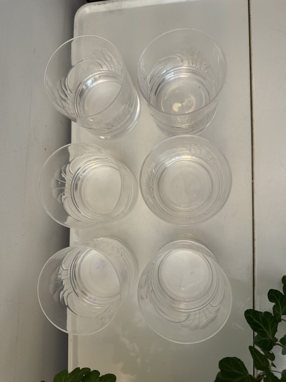 Image 1 of Ensemble de 6 verres à eau en cristal de style Art déco