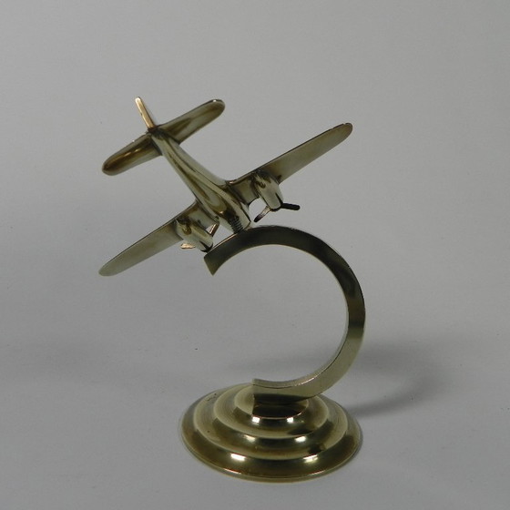 Image 1 of Messingmodell eines Mosquito-Flugzeugs, 1960er Jahre