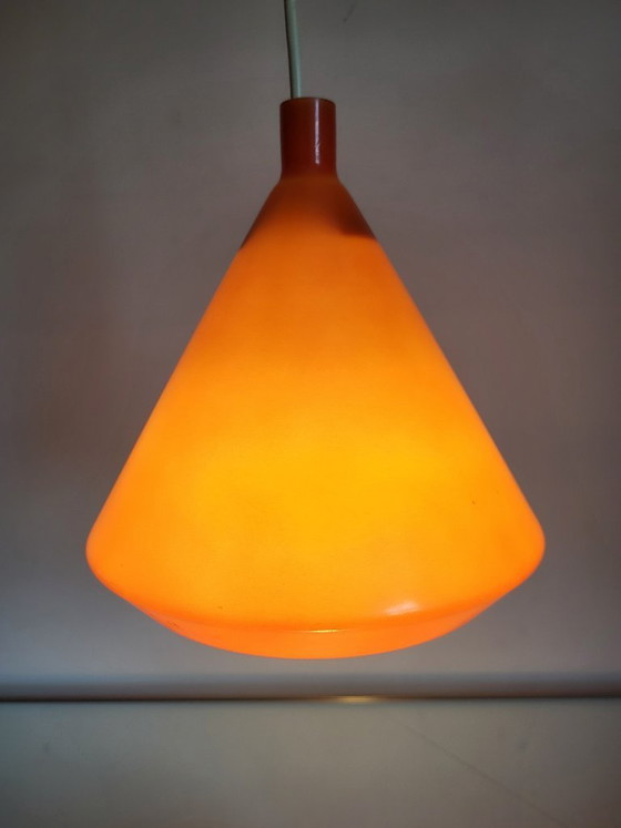 Image 1 of Lampada da parete vintage in vetro arancione, Philips NX118