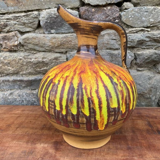 Large Saint-Clément ceramic jug, from the 1970s