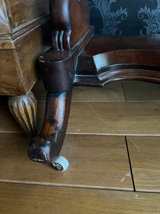 Image 1 of Ganzkörperspiegel aus Mahagoni aus dem 19. Jahrhundert