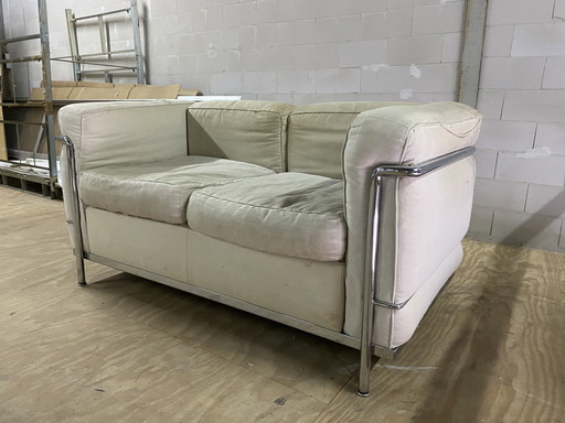 Cassina LC 2 deux places en tissu