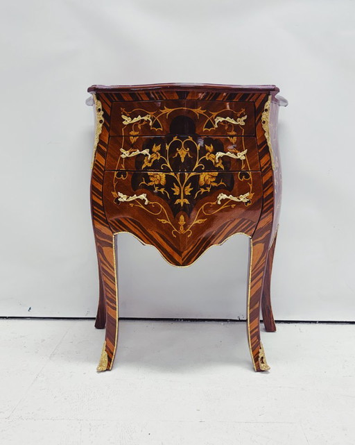 Commode Marqueterie avec Incrustations Style Louis XV
