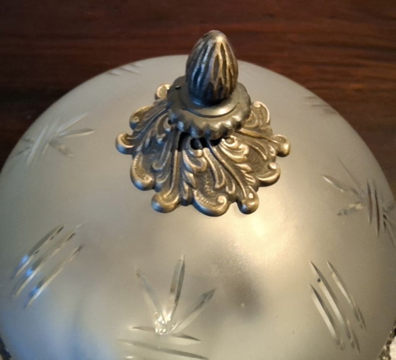 Image 1 of Lampe de plafond vintage/ brocante avec rosette rand