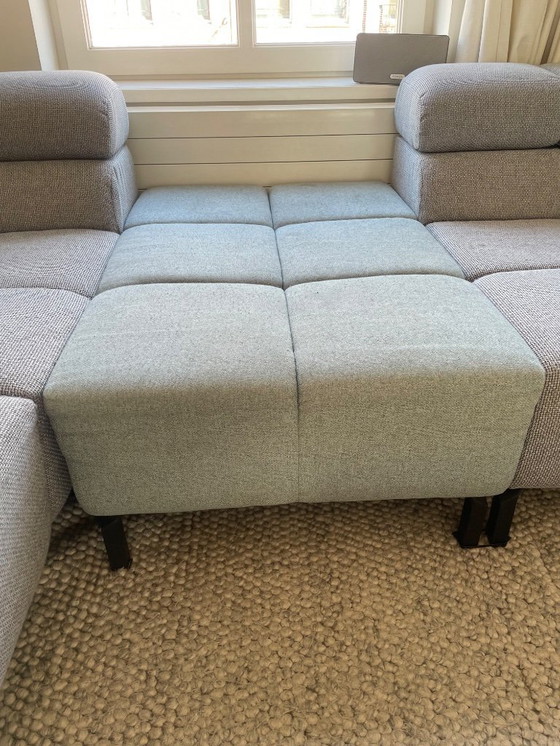 Image 1 of Montèl paisaje gris + verde menta (hocker)