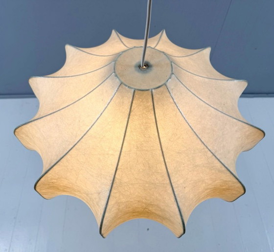 Image 1 of Mid-century Cocoon pendant lamp by Friedel Wauer for Goldkant Leuchten, Germany, 1970s.