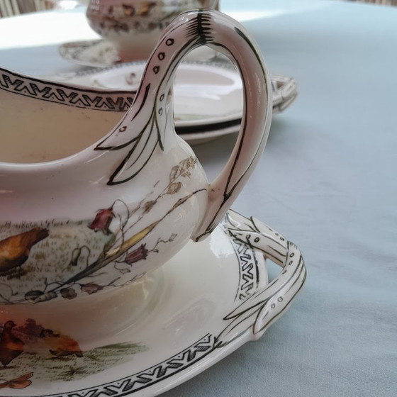 Antique Victorian Sauce Boat Set (4 Pieces). Brown-Westhead, Moore&Co. – Crockery, Ceramic (photo 13 of 13)