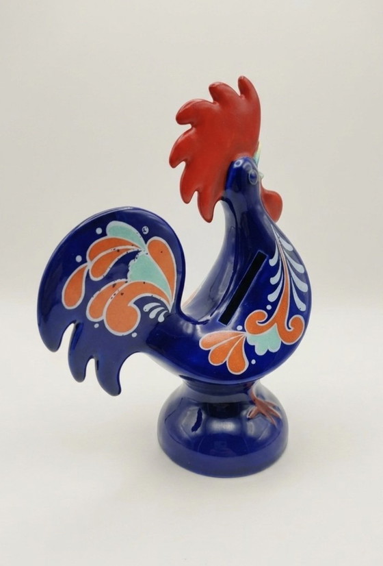 Goebel - Beeldje - Coq de Barcelos "Gra" - Edition 1968 - Bleu Cobalt - Porselein – Decoratieve objecten (photo 3 of 5)