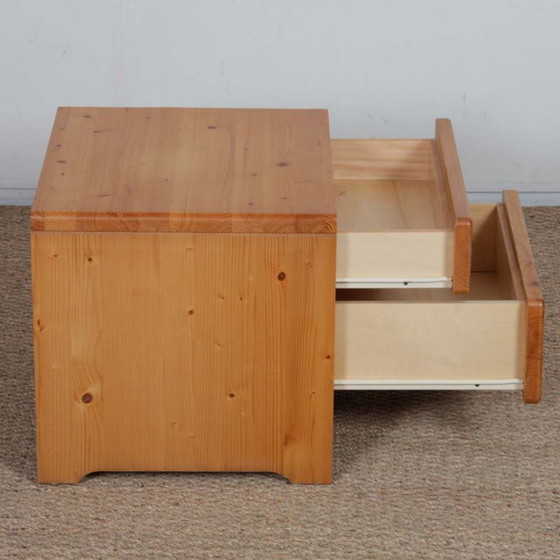 Image 1 of Pine bedside table, selected by Charlotte Perriand for Les Arcs, 1960