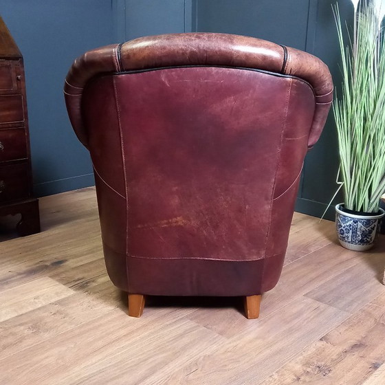 Image 1 of poltrona club in pelle di pecora