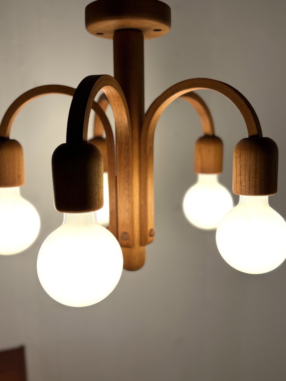 Image 1 of Vintage teakhouten plagonnière ‘Candela’, Domus ‘80