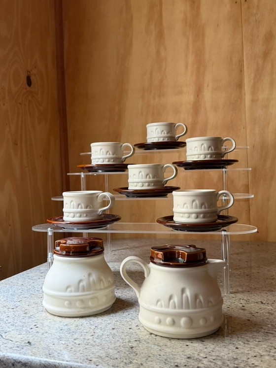 Servizio da caffè vintage Carlton Ware, composto da 14 pezzi in ceramica, stile metà secolo, con tazzine da (photo 3 of 16)