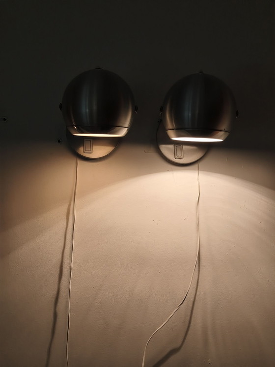 Pair of Eyeball Wall Lights by Aluminor 1970s – Metal, Aluminium (photo 12 of 13)