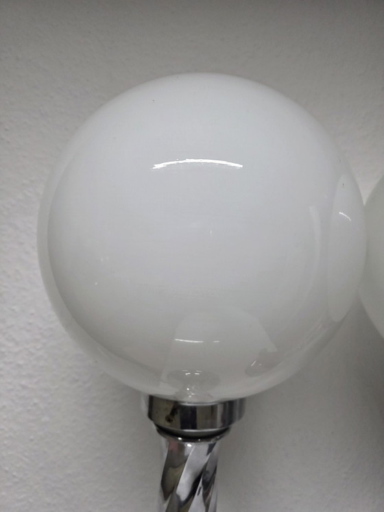 Lampade da tavolo italiane vintage, in cromo e vetro, anni '70 – Chrome (photo 4 of 15)