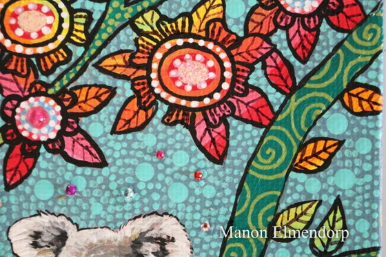 Image 1 of Hand-painted Small Koala Painting New 15 x 10 cm