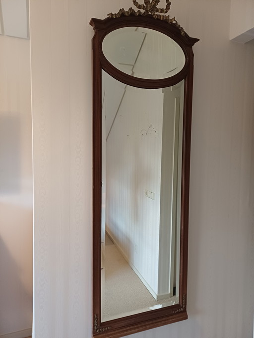 Hoge spiegel mahoniehout