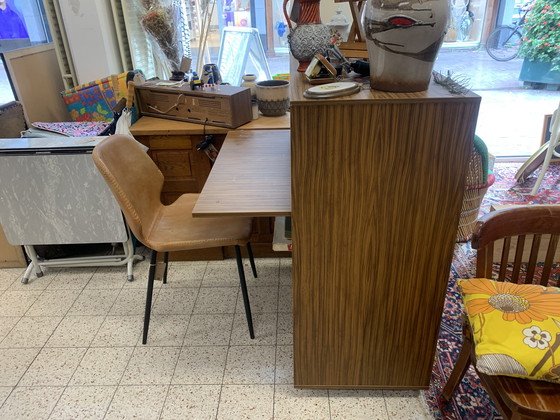 Image 1 of Vintage folding bed in closet with desk and mattress very good condition