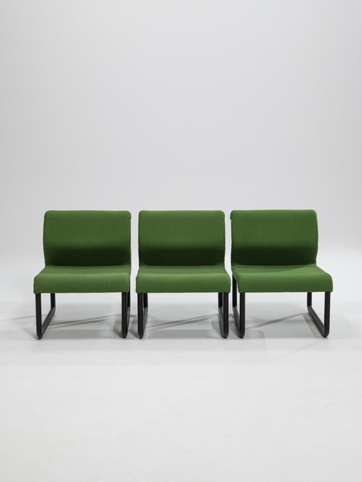 Set van 3 Italiaanse loungestoelen door Tecno, Italië, jaren 1980