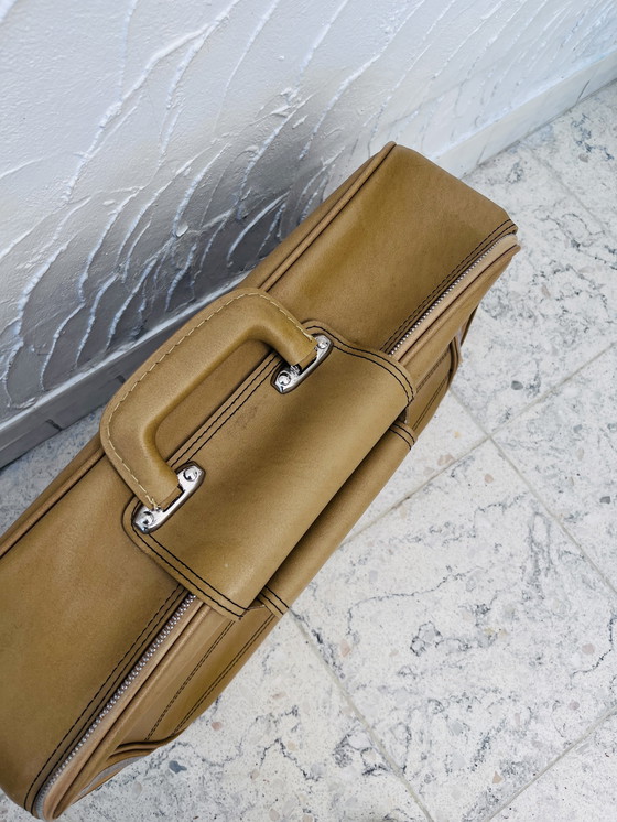 Image 1 of Valigia vintage in similpelle beige