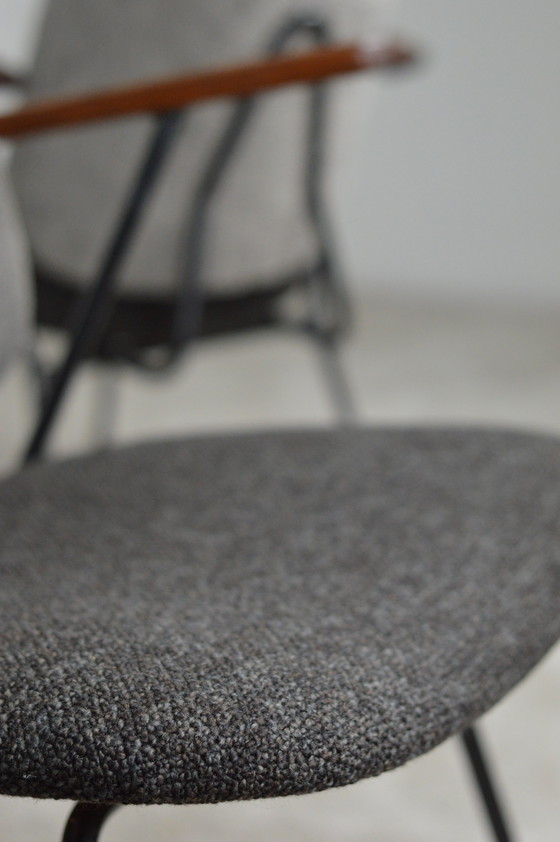 Image 1 of Set of 2 Reupholstered Armchairs by Gijs Van Der Sluis