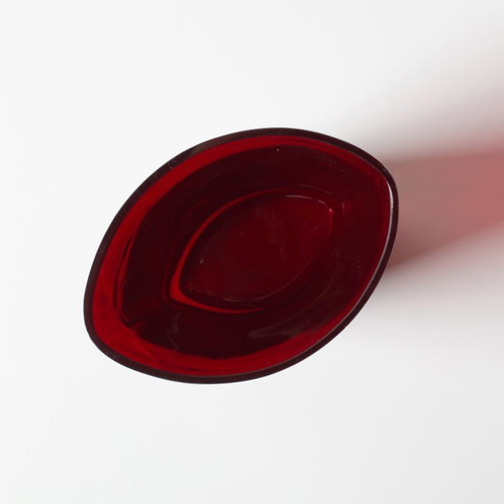 Image 1 of Ruby Red Mid-Century Vase: Vintage Reijmyre Glasbruk, Sweden