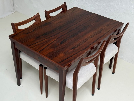 Image 1 of Mid Century Uitschuifbare Eettafel Palissander | 120-198 cm