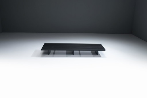 Stunning Black Oak Cansado Refolo 514 XL Bench by Charlotte Perriand - Cassina