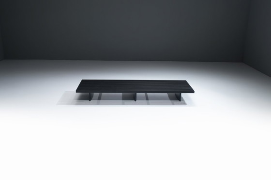 Image 1 of Superbe banc Cansado Refolo 514 XL en chêne noir par Charlotte Perriand - Cassina