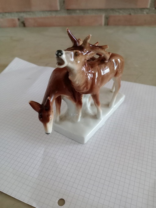 Vintage porseleinen hert