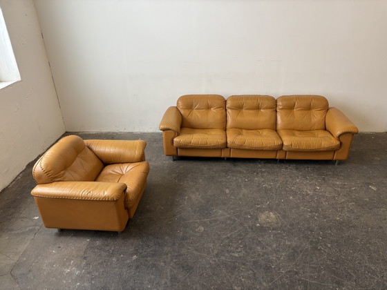 Image 1 of De Sede DS-101 Gruppo James Bond in pelle cognac