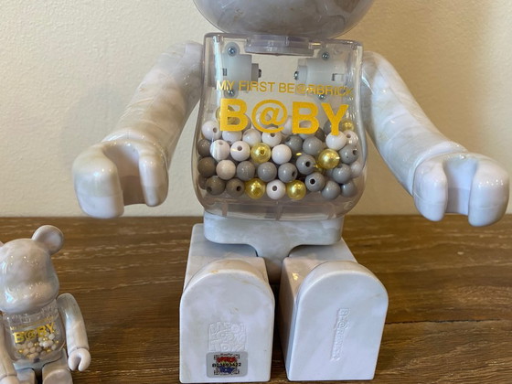 Image 1 of Bearbrick My First Baby by CHIAKI Marble version 400% + 100% MEDICOM toys 2023