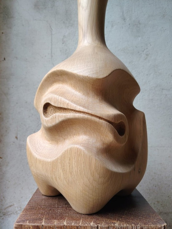Vaso scultoreo in rovere massiccio – Pezzo unico – retroDom, Vasi, Legno (photo 2 of 14)