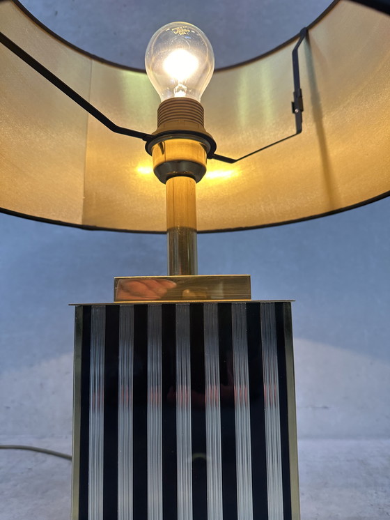 Image 1 of 2X Vintage 'Black And Gold' Table Lamp - Hollywood Regency