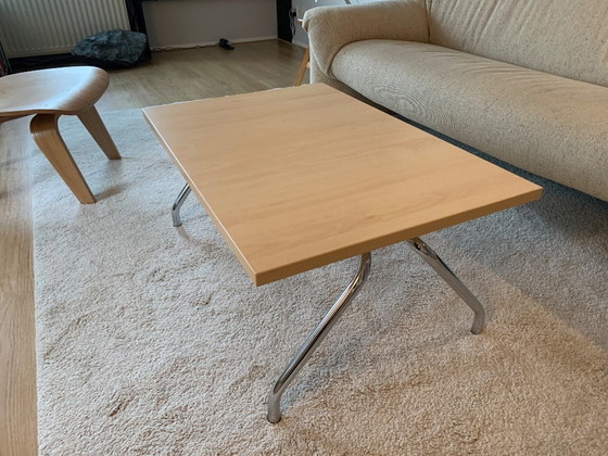 Image 1 of Salontafel hout chroom mid-century modern